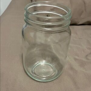 Clear Glass Mason Jar 5.25” tall